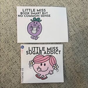 ❤️‍🔥BOGO FREE Little Miss Character Stickers Book Smart Sugar Addict Sticker
